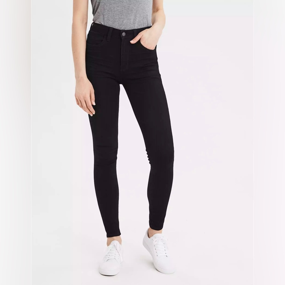 AE Black Super High Rise Jeggings
